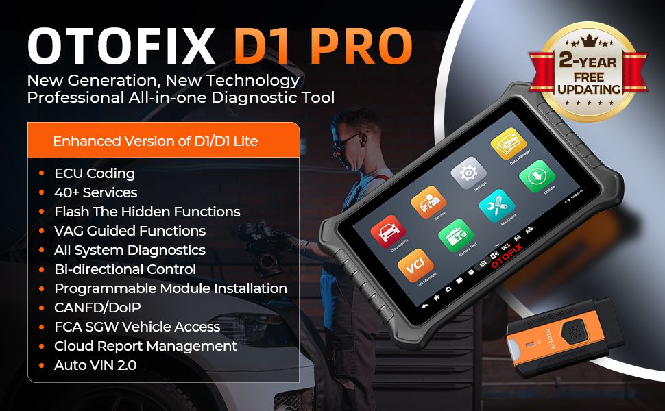 Scanner de diagnóstico PRO de OTOFIX D1 para todos os carros, ferramenta de diagnóstico econômica superior