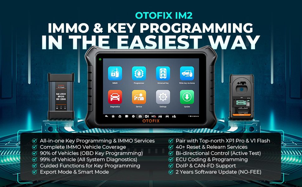 OTOFIX IM2 chave de programação ferramenta diagnóstica chave FOB dispositivo de programação toda a solução de nuvem do diagnóstico do sistema