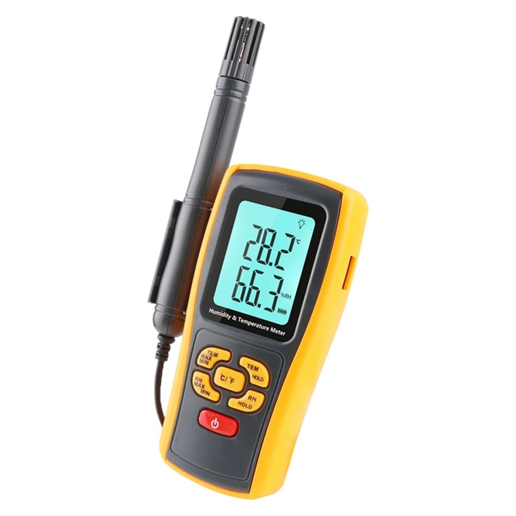 Portátil Industrial Digital Termômetro Higrômetro K-tipo Termopar Lab Medidor de Umidade da Temperatura do Ar