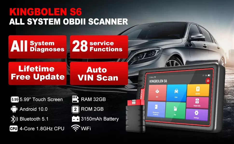 Scanner OBD do carro da ferramenta do diagnóstico do carro do sistema S6 todo