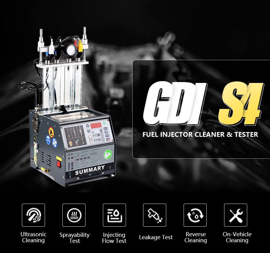 Sumário POWERJET GDI S4 Injector Cleaner & Tester