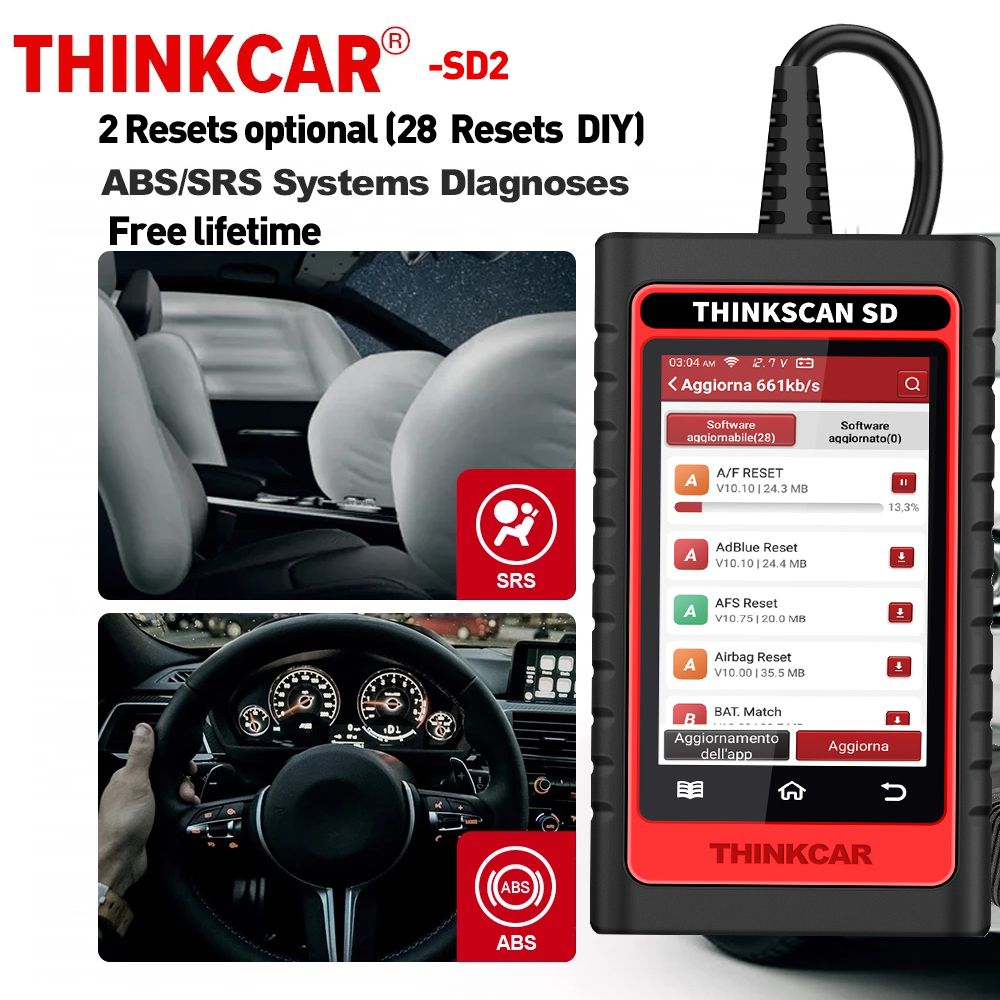Scanner automotivo Thinkscan SD2 OBD2 Thinkscan