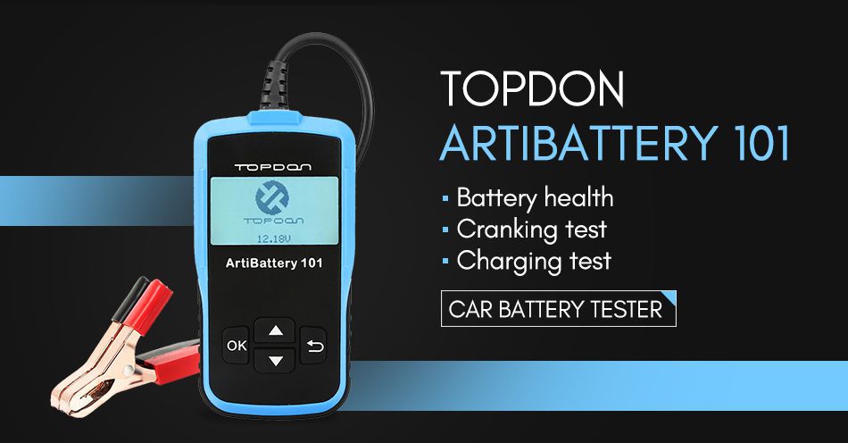 Testador de bateria de carro TOPDON AB101