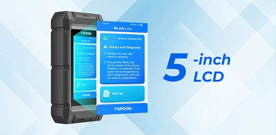 TOPDON RLink Lite 5-em-1 Inspeção Especial Diagnóstico de nível OE Programação e Codificação