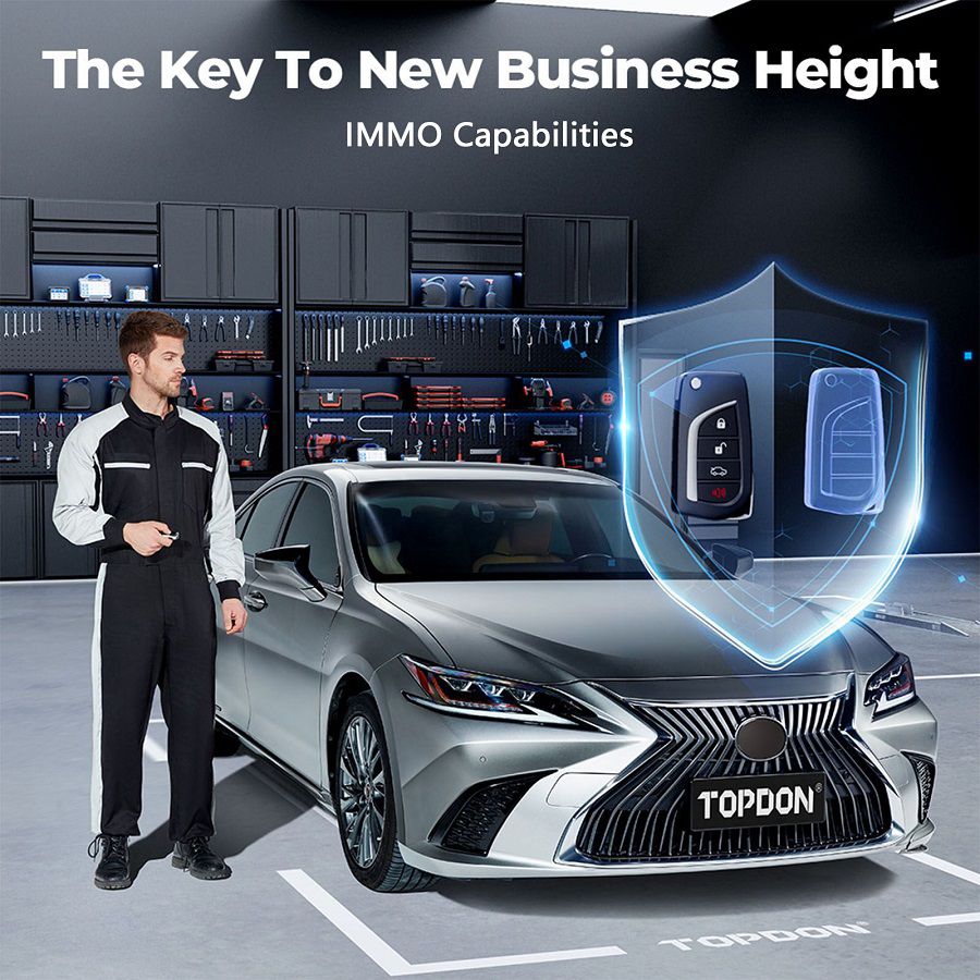 TOPDON TopScan Pro Diagnóstico completo do sistema com 13 funções de redefinição Suporte multilíngue