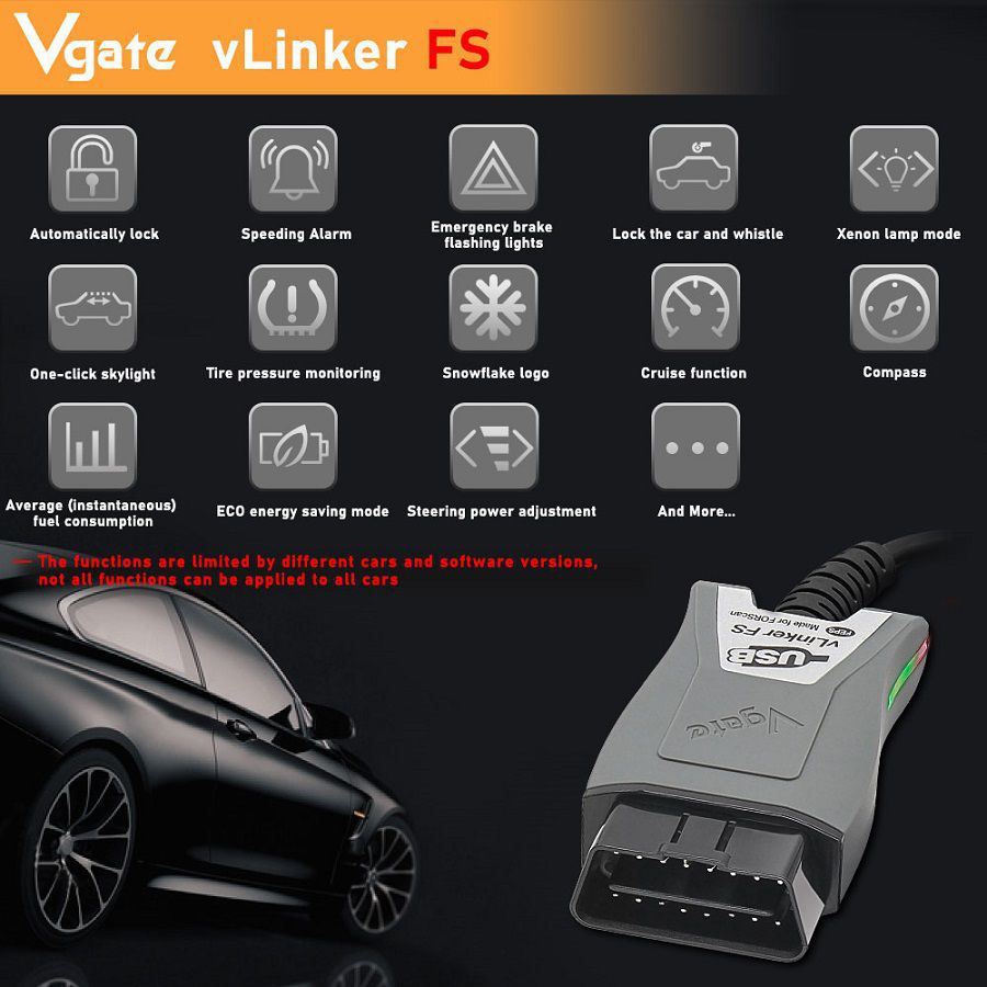 Vgate vLinker FS ELM327 Para Ford FORScan