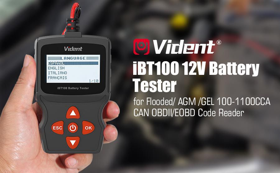 Analisador de bateria Vident iBT100 12V 