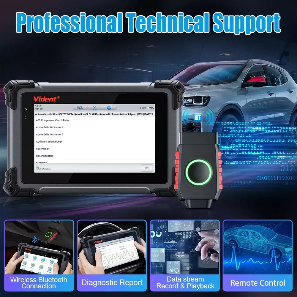 Vident iSmart800Pro BT OBD2 Bluetooth diagnóstico do carro também