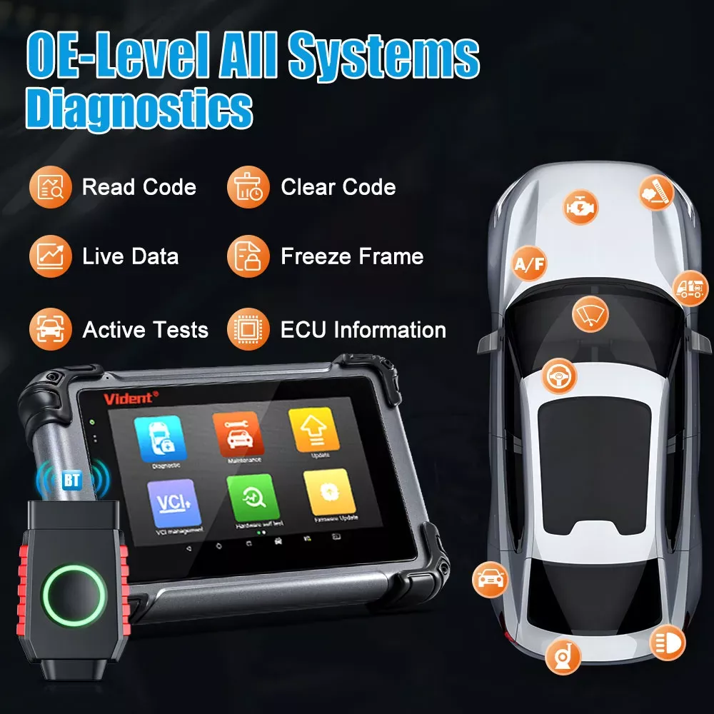 Vident iSmart800Pro BT OBD2 Bluetooth diagnóstico do carro também