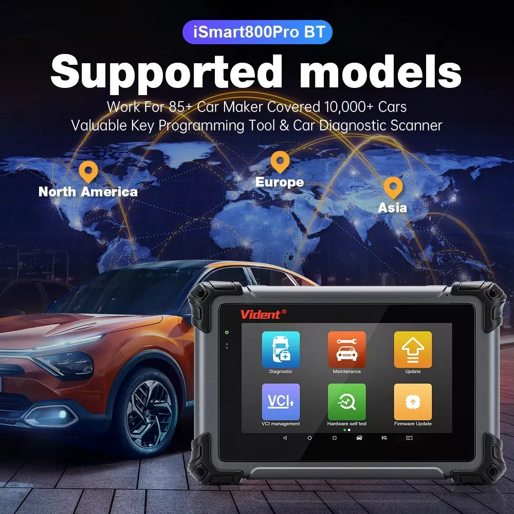 Vident iSmart800Pro BT OBD2 Bluetooth diagnóstico do carro também