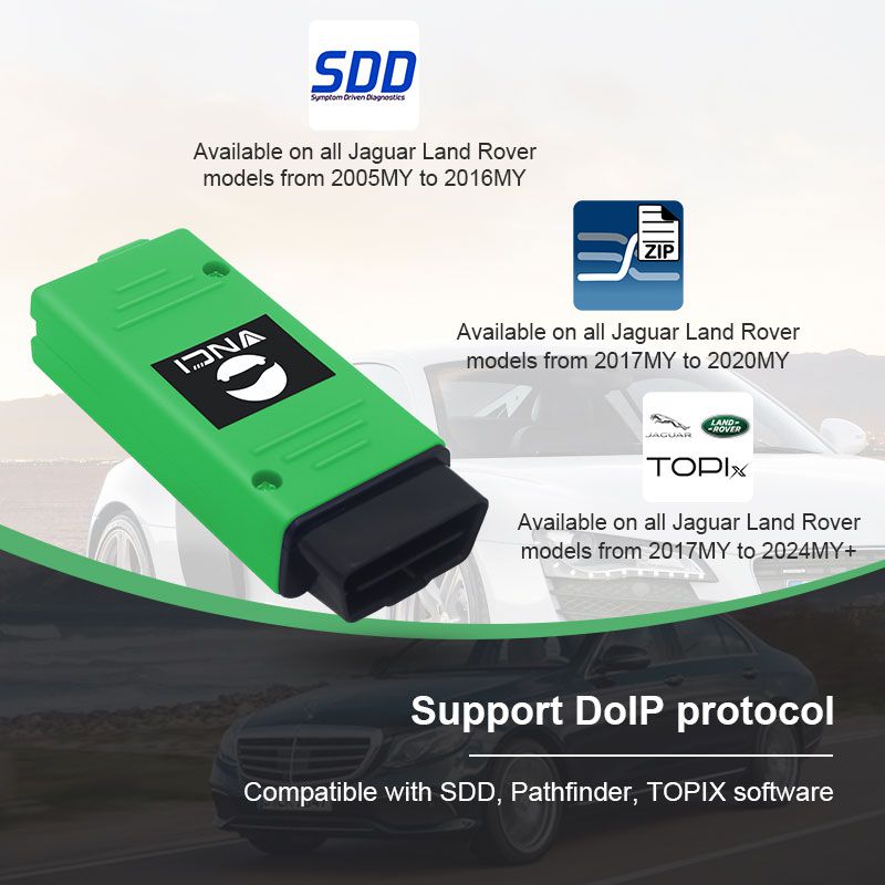 Scanner de diagnóstico VNCI para JLR DOIP Jaguar Land Rover suporta SDD Pathfinder