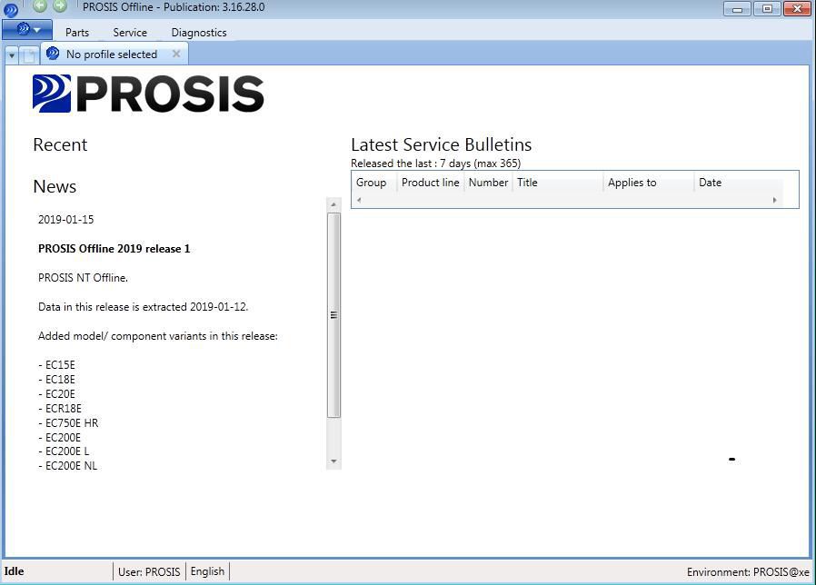 Volvo PROSIS V2019.01 Software