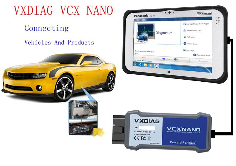 Vxdiag VCX Nano para GM/OPEL USB Conenction