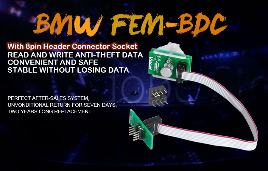 VXSCAN sola160; 8Pin Adapter BMW FEM-BDC 95128/95256 Chip Anti-Roubo Adapter Leitura de Dados com 8pin Header Socket Work com XPROG Programador ECUs