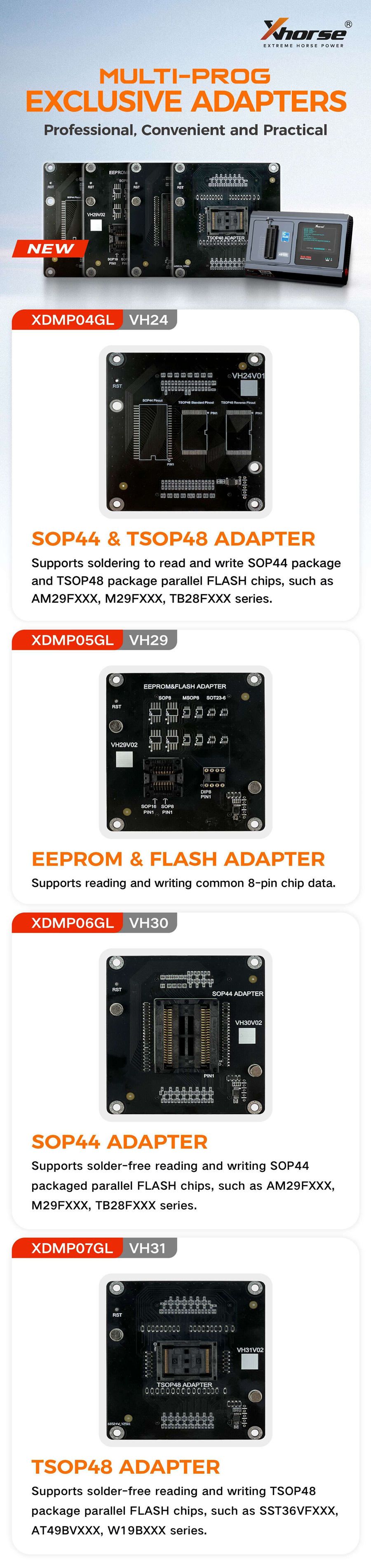 Adaptadores Programador Multi-Prog Xhorse