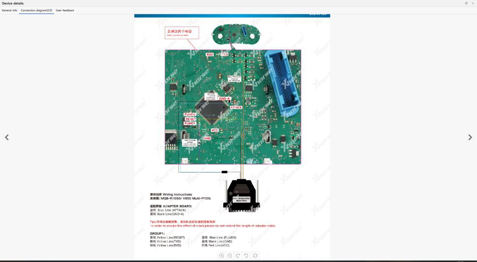Adaptador Xhorse XDMPR8GL MQB-RH850/V850 para programador de nível Xhorse Multi Prog Pro