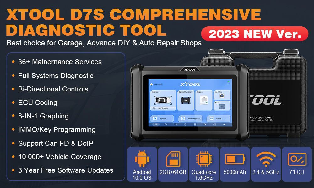 Ferramenta de diagnóstico XTOOL D7S