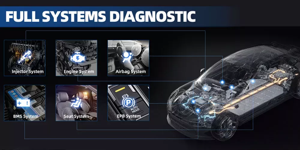 XTOOL D9HD 12V carro e caminhão 24V funções completas Diagnost