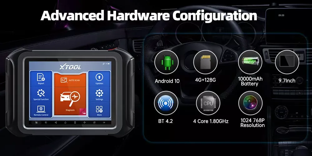 XTOOL D9HD 12V carro e caminhão 24V funções completas Diagnost