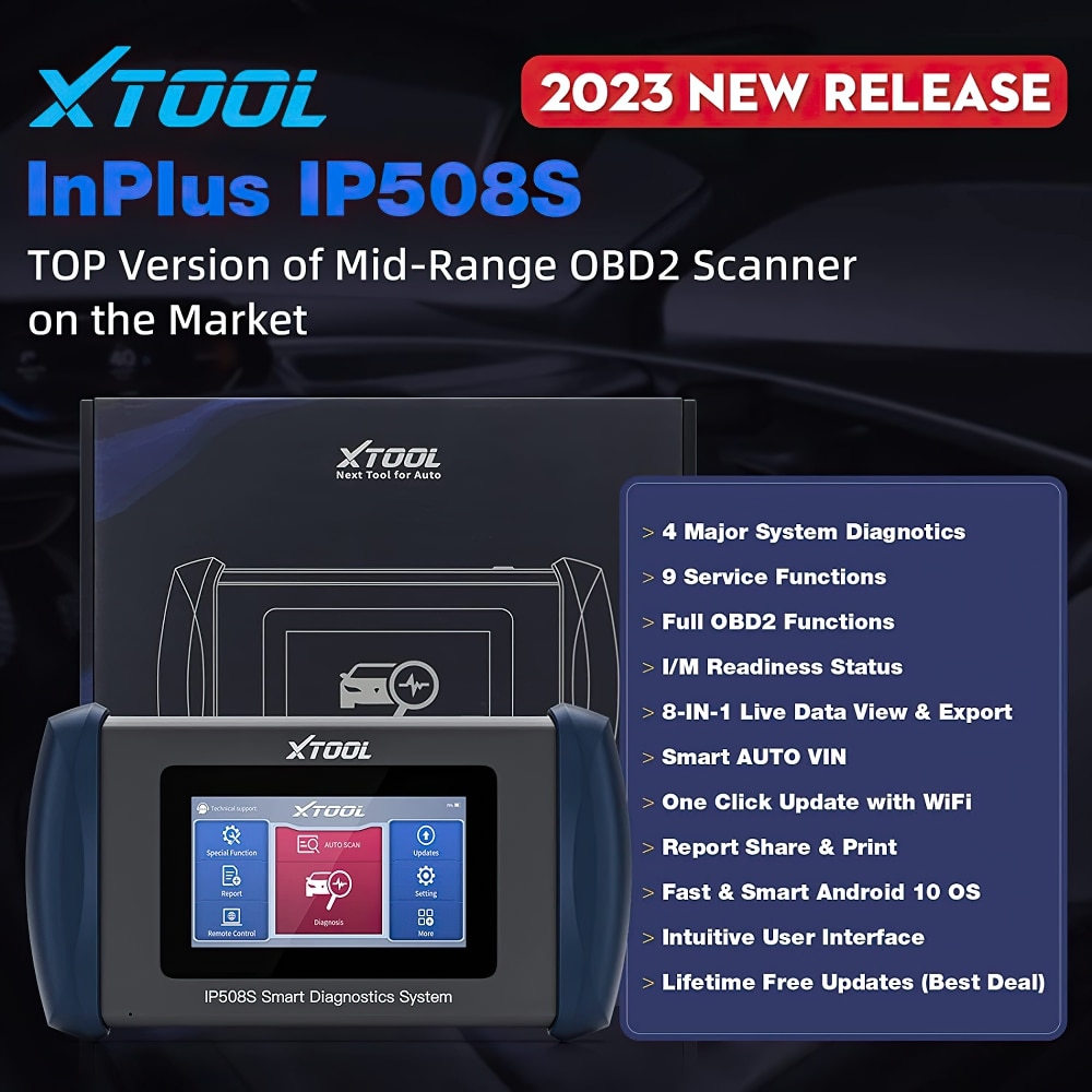 XTOOL InPlus IP508S OBD2 Ferramenta de Diagnóstico Autom