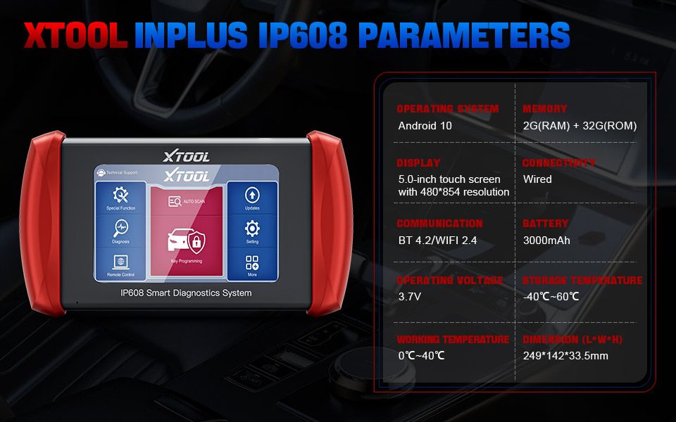 Scanner OBD2 XTOOL InPlus IP608