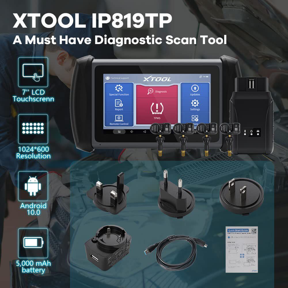 XTOOL InPlus IP819TS TPMS Programando todos os sistemas Diagno