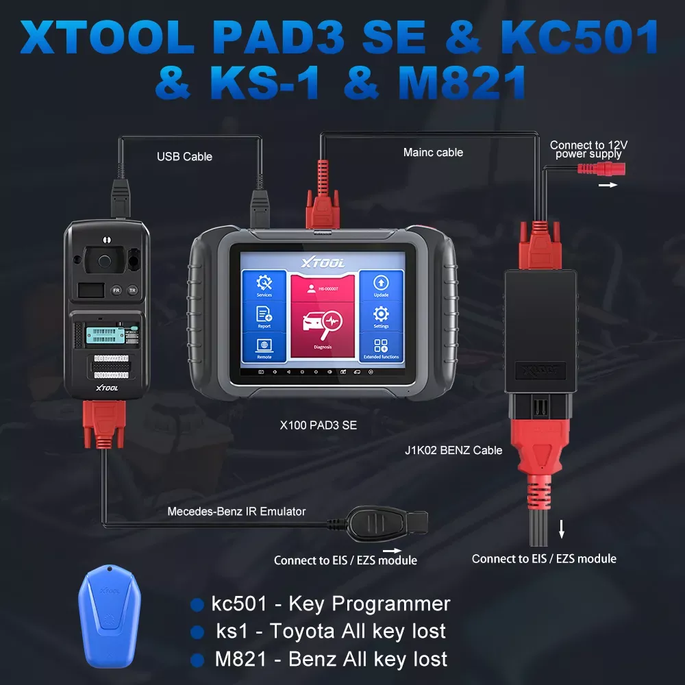 Ferramenta de programação chave XTOOL X100 PAD3 Pro