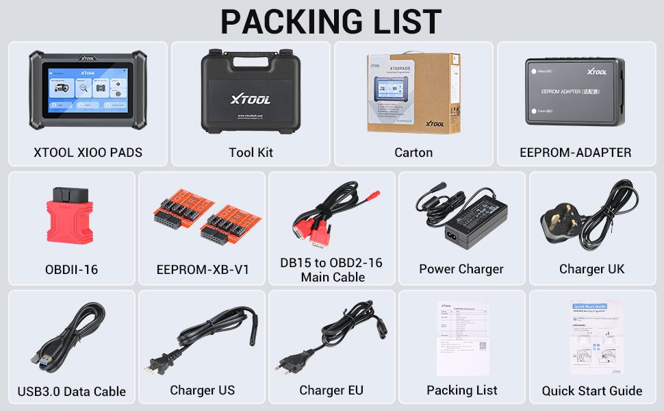 Programador chave XTOOL X100 PADS